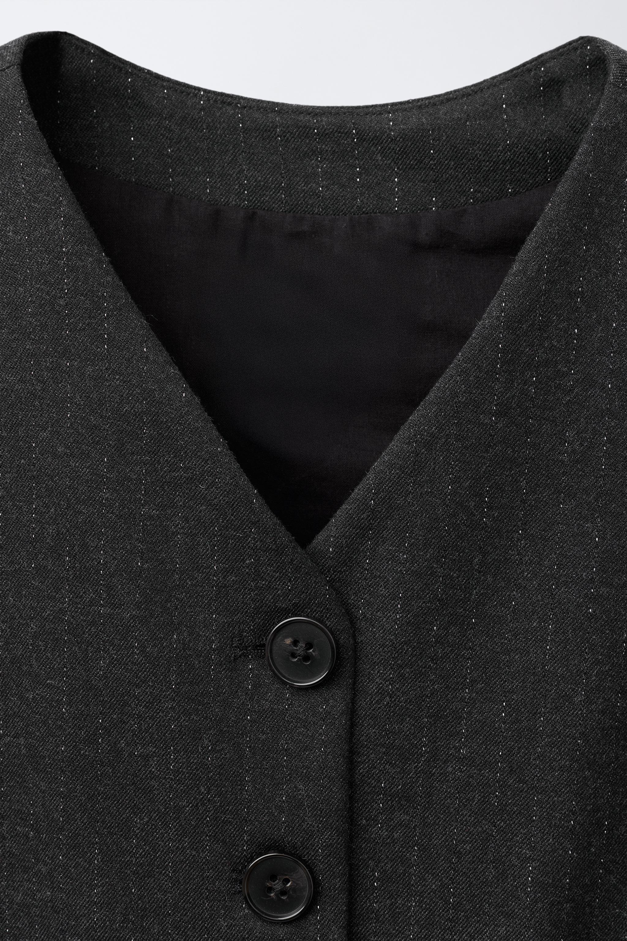 SPARKLY PINSTRIPE VEST